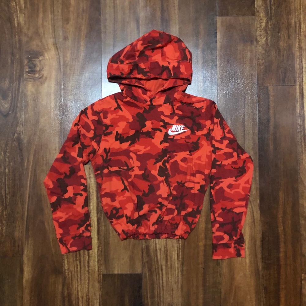 Nike Camo Crop Top Sweatshirt